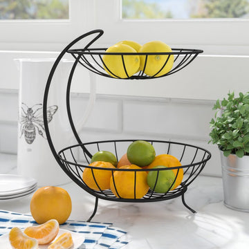 Rosa Stainless Steel Round Fruit Basket